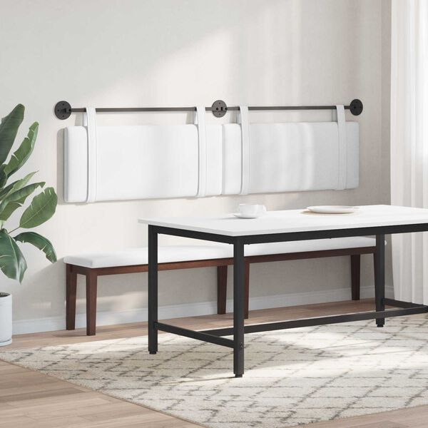 vidaXL Wisząca Głowa Gładki Biały 210 x 55 x 5 cm tkanina