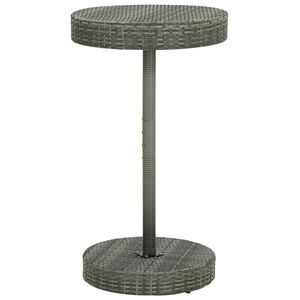 vidaXL Stolik ogrodowy, szary, 60,5x106 cm, polirattan