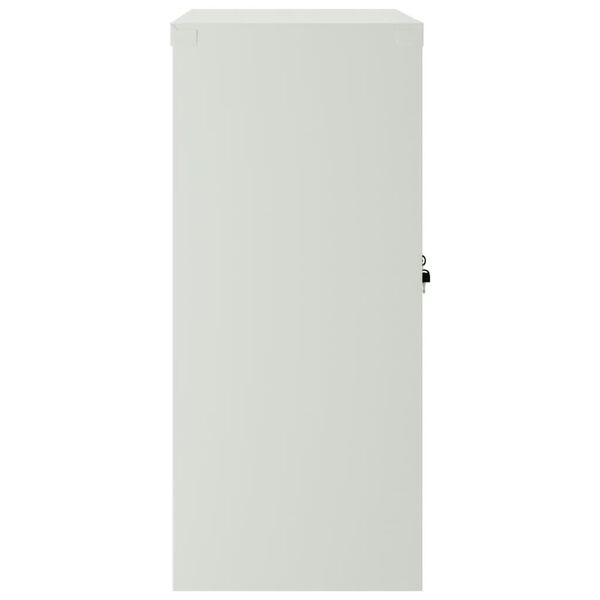 vidaXL Szafa biurowa z 2 drzwiami, szara, 90 cm, stalowa