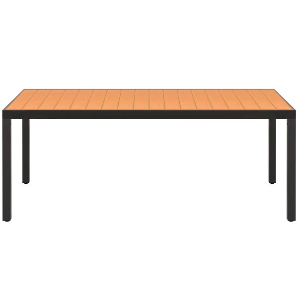 vidaXL 7-częściowy zestaw mebli ogrodowych, rattan PVC, czarno-brązowy