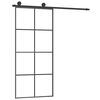 vidaXL Drzwi przesuwne z osprzętem, 90x205 cm, szkło ESG i aluminium