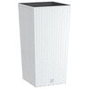 vidaXL Donica z pojemnikiem wewnętrznym, biała, 11/26,5 L, rattan PP