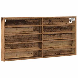 vidaXL Witryna Do montażu na ścianie Stare drewno 100 x 8,5 x 50 cm
