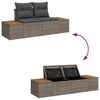 vidaXL Sofa Ogrodowa Szary 184 x 62 x 85cm polirattan