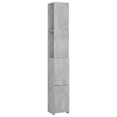 vidaXL Szafka łazienkowa, szarość betonu, 25x26,5x170 cm
