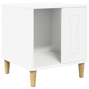 vidaXL Domek dla Ps&oacute;w Biały 44 x 42 x 49 cm Drewno inżynieryjne