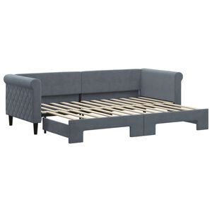 vidaXL Sofa rozsuwana, ciemnozielona, 80x200 cm, aksamit