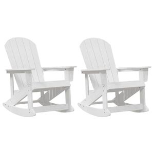 vidaXL Fotele bujane Adirondack 2 pcs Biały HDPE