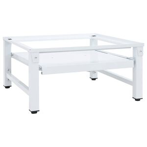 vidaXL Podest pod pralkę z p&oacute;łką, biały