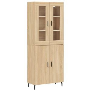 vidaXL Witrynka, dąb sonoma, 69,5x34x180 cm, materiał drewnopochodny