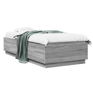 vidaXL Ramka ł&oacute;żka Szary Sonoma 80 x 200 cm Drewno inżynieryjne