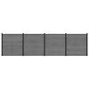 vidaXL Zestaw ogrodzeniowy 699 x 186 cm WPC i aluminium Szary