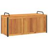 vidaXL Skrzynia ogrodowa, 110x45x42/53 cm, drewno akacjowe i stal