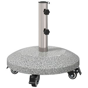 vidaXL Podstawa parasola Granite z k&oacute;łkami do słupka 4-5 cm 27.2 kg