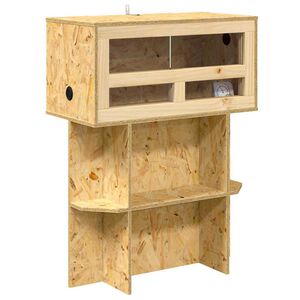 vidaXL Terrarium Brązowy 60 x 30 x 80 cm OSB