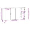 vidaXL Bufet 2 pcs Dąb rzemieślniczy 79 x 38 x 80 cm
