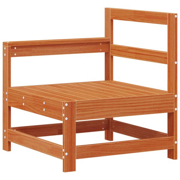 vidaXL Sofa narożna do ogrodu Lite drewno sosnowe Woskowy Brąz