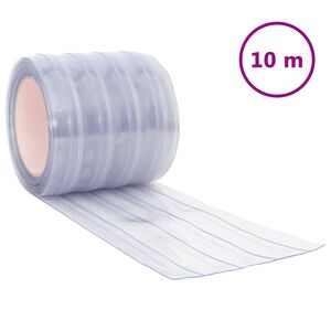 vidaXL Kurtyna paskowa, przezroczysta, 200 mm x 1,6 mm, 10 m, PVC