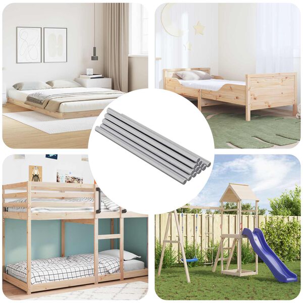 vidaXL Rura gwintowana 900 pcs Srebrny Stal