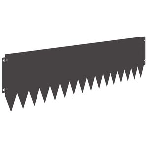 vidaXL Krawężnik do trawnika 20 szt. 103 x 30 cm Stal Czarny
