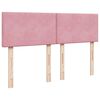 vidaXL Ł&oacute;żko kontynentalne z materacem, r&oacute;żowe, 140x200 cm, aksamit