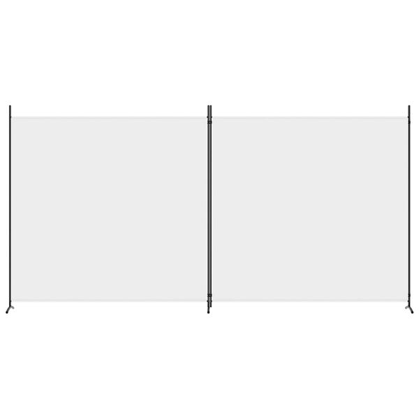 vidaXL Parawan 2-panelowy, biały, 348x180 cm, tkanina