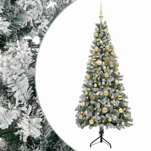 vidaXL Sztuczna choinka z bombką 120 cm 150 LED Ciepła biel