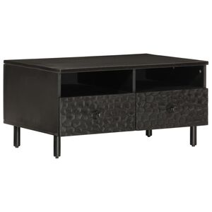 vidaXL Stolik kawowy, czarny, 80x54x40 cm, lite drewno mango