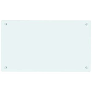 vidaXL Panel ochronny do kuchni, mleczny, 70x40 cm, szkło hartowane