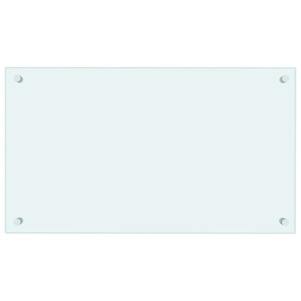 vidaXL Panel ochronny do kuchni, mleczny, 70x40 cm, szkło hartowane