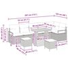 vidaXL Zestaw Sof na Ogr&oacute;d z poduszką z przechowywaniem 9 pcs Szary