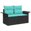 vidaXL Sofa Ogrodowa z poduszką 141 x 62 x 69 cm polirattan