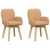 vidaXL Obrotowe krzesła jadalniane 2 pcs Boucl&eacute; Beżowy 54 x 58 x 87 cm