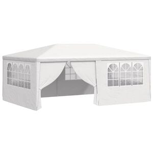 vidaXL Namiot imprezowy ze ściankami, 4x6 m, biały, 90 g/m&sup2;
