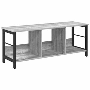 vidaXL P&oacute;łka na książki 3 poziomy 102 x 32 x 40,5 cm Szary Sonoma