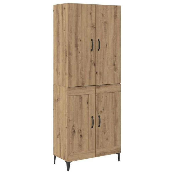 vidaXL Highboard Dąb rzemieślniczy 69,5 x 34 x 180 cm