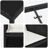 vidaXL Zestaw do jadalni w ogrodzie z poduszką 9 pcs Czarny polirattan
