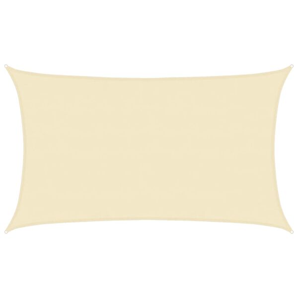 vidaXL Żagiel przeciwsłoneczny, 160 g/m², kremowy, 5x8 m, HDPE