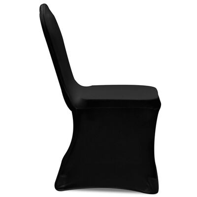 vidaXL Elastyczne pokrowce na krzesła, czarne, 30 szt.
