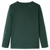 Koszulka dziecięca z długimi rękawami, ciemnozielona, 92