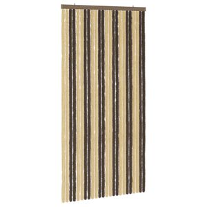 vidaXL Firanka owadobojna z chenillu Ciemny brąz i beż 100 x 200 cm