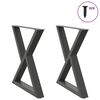 vidaXL Nogi do stołu jadalnego 2 szt. Antracyt 70x(72-73,3) cm Stal