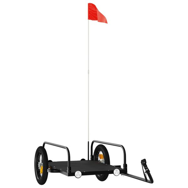 vidaXL Przyczepka rowerowa, czarna, 122x53x31 cm, żelazna