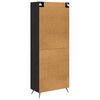 vidaXL Highboard Czarny Dąb 69,5 x 34 x 180 cm Materiał drewnopochodny