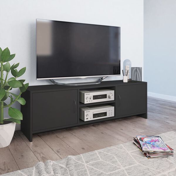 vidaXL Szafka pod TV, szara, 120x30x37,5 cm, materiał drewnopochodny