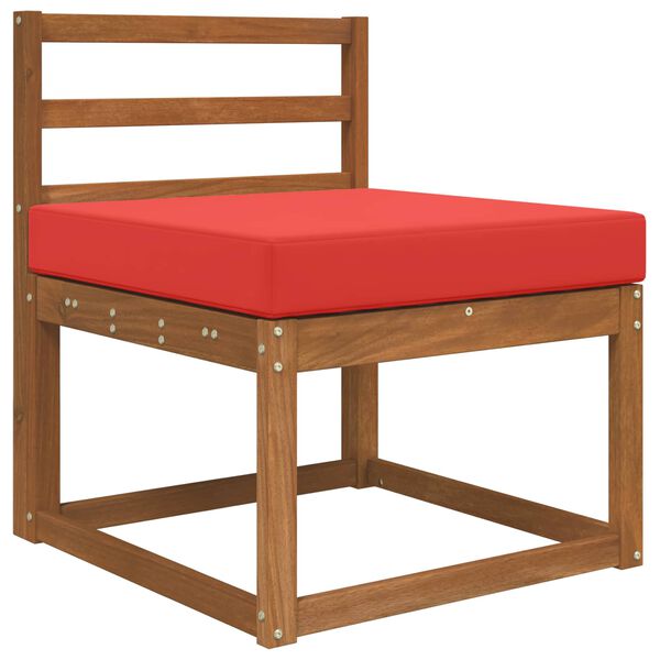 vidaXL Poduszka do sofy na zewnątrz Czerwony 60 x 60 x 8 cm Poliester