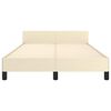 vidaXL Rama ł&oacute;żka bez materaca Kremowa 120x190 cm Sk&oacute;ra ekologiczna