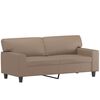 vidaXL 2-osobowa sofa z poduszkami, cappuccino, 140 cm, sztuczna sk&oacute;ra