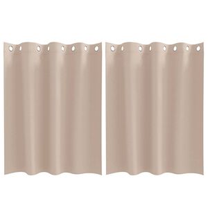 vidaXL Firany blackout z k&oacute;łkami 2 pcs Ciemnoszary 140 x 140 cm