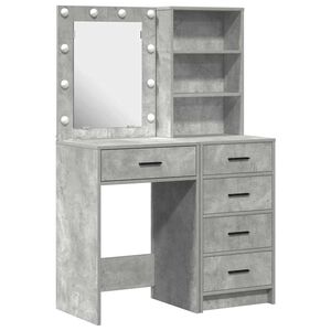 vidaXL Toaletka 2 szt. Szary 50 x 41 x 135 cm Drewno inżynieryjne